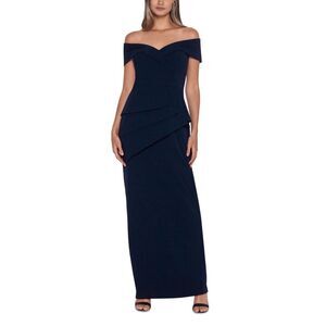 Womens Peplum Maxi Evening Dress